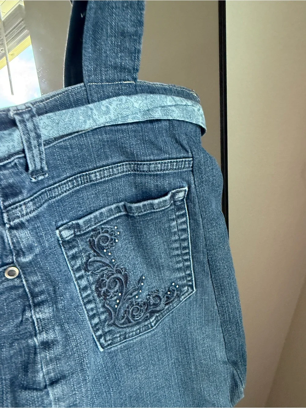 LEE Upcycled Handmade Y2K 90s Denim Jean Handbag Purse